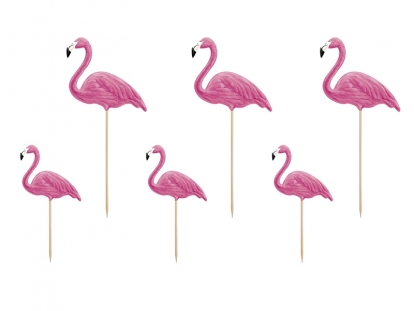 Iespraužamas dekorācijas "Flamingo" (6 gab)